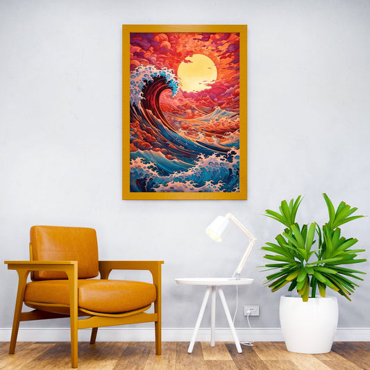 The Great Wave Kanagawa Asian Style Poster | Wall Art for Home & Office | High-Quality Print - High-Quality Visual Display