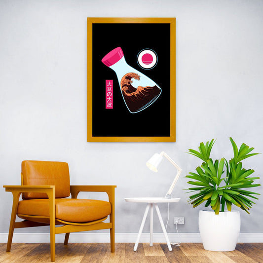 The Great Wave Of Soy Asian Style Poster | Wall Art for Home & Office | High-Quality Print - High-Quality Visual Display