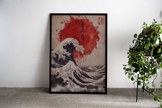 The Great Wave Vintage Asian Style Poster | Wall Art for Home & Office | High-Quality Print - High-Quality Visual Display