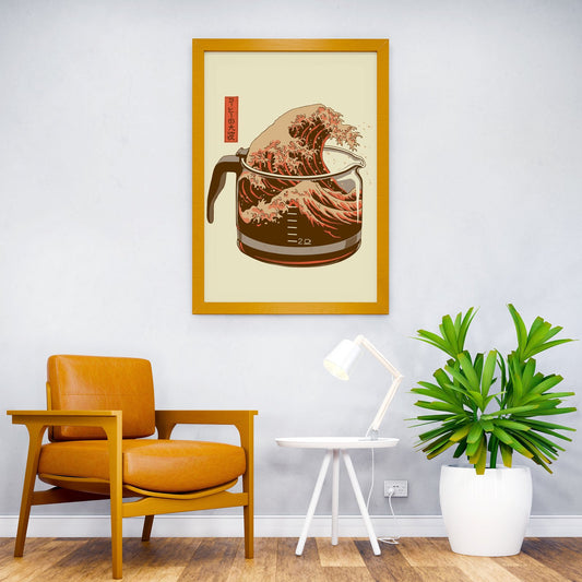 The Great Wave of Coffee 2 Asian Style Poster | Wall Art for Home & Office | High-Quality Print - High-Quality Visual Display