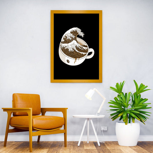 The Great Wave off Coffee Asian Style Poster | Wall Art for Home & Office | High-Quality Print - High-Quality Visual Display