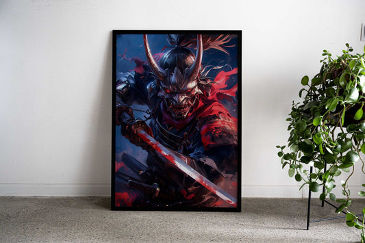 The Masked Samurai Asian Style Poster | Wall Art for Home & Office | High-Quality Print - High-Quality Visual Display