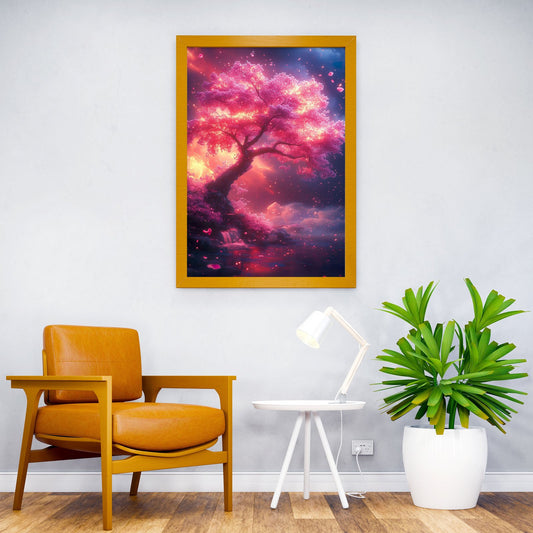 The Pink Cherry Blossom Asian Style Poster | Wall Art for Home & Office | High-Quality Print - High-Quality Visual Display