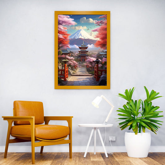 The Road To Fuji Asian Style Poster | Wall Art for Home & Office | High-Quality Print - High-Quality Visual Display