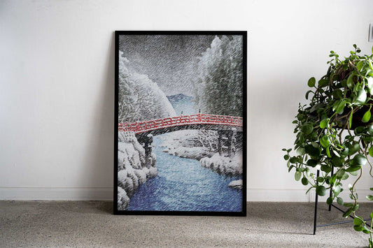 The Sacred Bridge at Nikko Asian Style Poster | Wall Art for Home & Office | High-Quality Print - High-Quality Visual Display