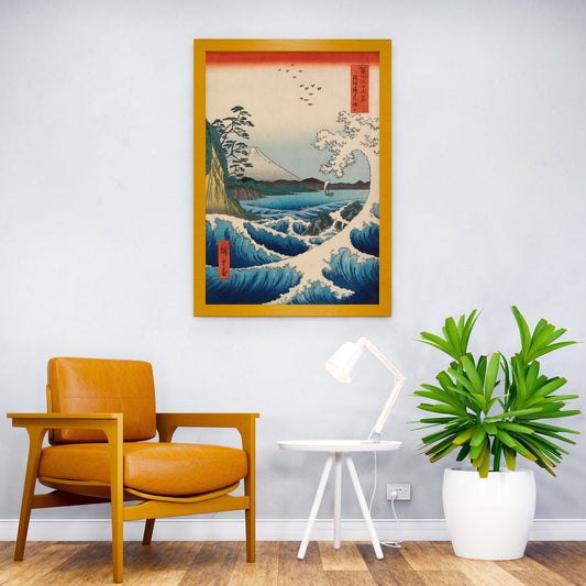 The Sea at Satta Asian Style Poster | Wall Art for Home & Office | High-Quality Print - High-Quality Visual Display