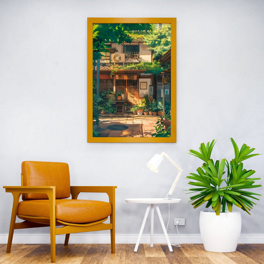 The Sunlit House Asian Style Poster | Wall Art for Home & Office | High-Quality Print - High-Quality Visual Display