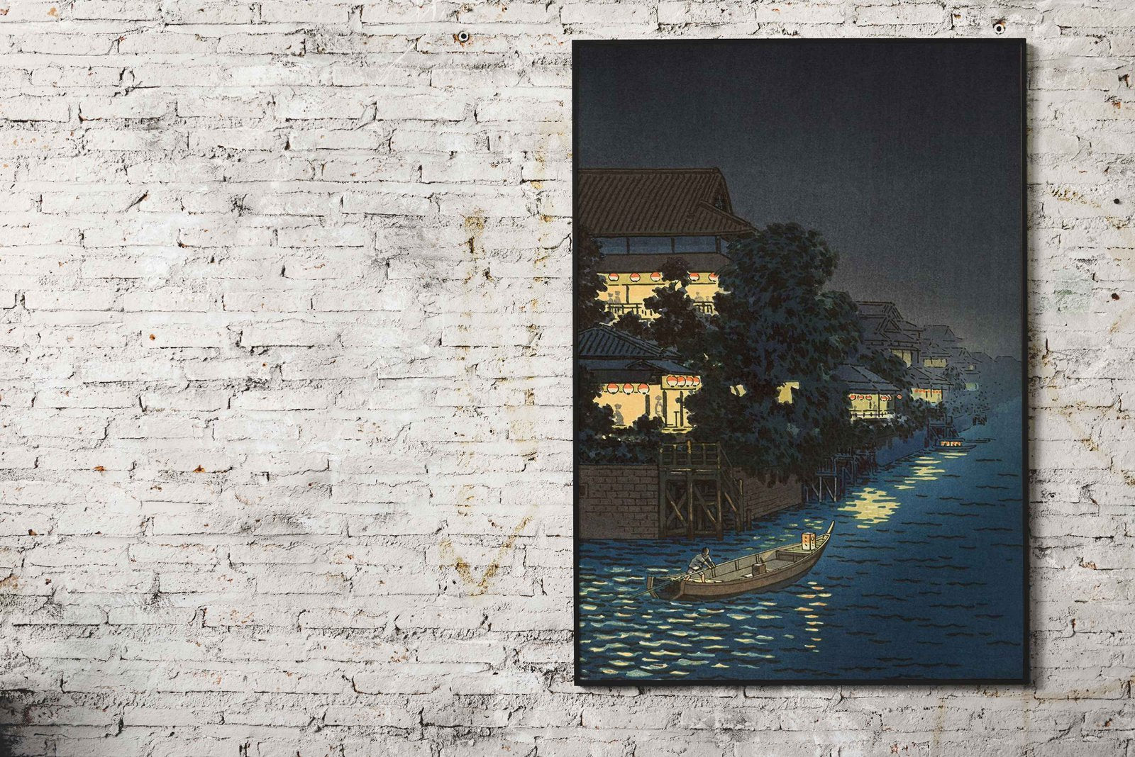 The Willow Bridge Asian Style Poster | Wall Art for Home & Office | High-Quality Print - High-Quality Visual Display
