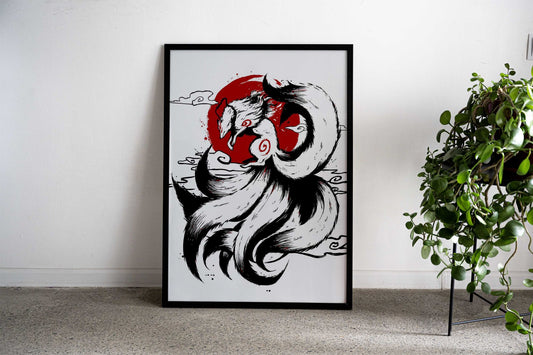 The Wolf Nine Tails Legend Asian Style Poster | Wall Art for Home & Office | High-Quality Print - High-Quality Visual Display