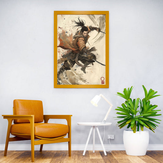 The Wolf Samurai Asian Style Poster | Wall Art for Home & Office | High-Quality Print - High-Quality Visual Display
