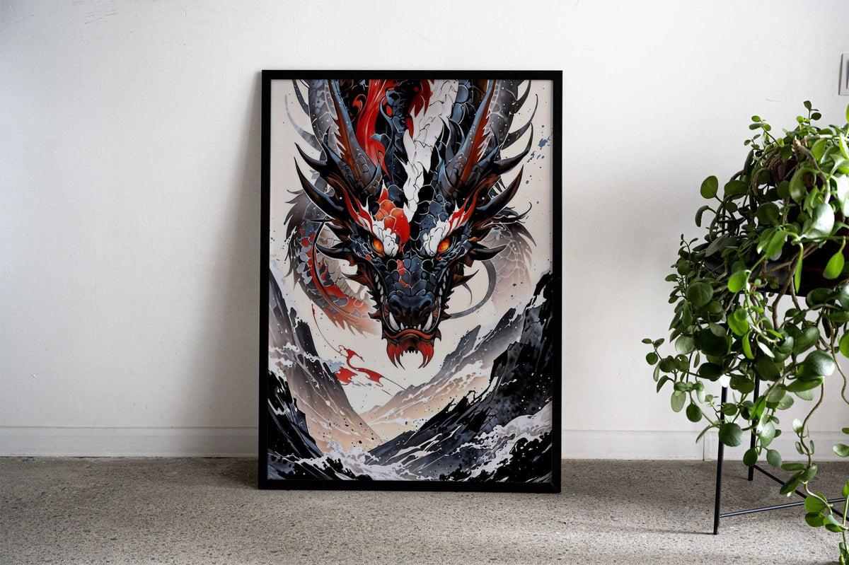 The dragon flight Asian Style Poster | Wall Art for Home & Office | High-Quality Print - High-Quality Visual Display