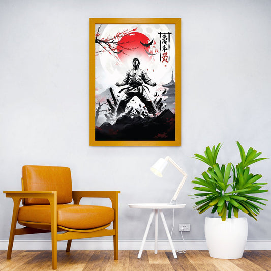 The fighter cry Asian Style Poster | Wall Art for Home & Office | High-Quality Print - High-Quality Visual Display
