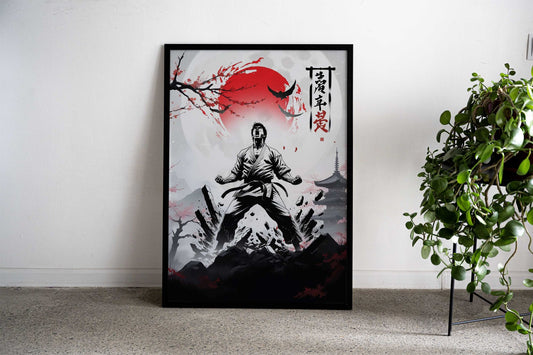 The fighter cry Asian Style Poster | Wall Art for Home & Office | High-Quality Print - High-Quality Visual Display
