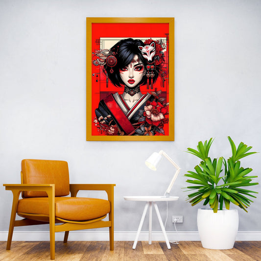 The passionate Geisha Asian Style Poster | Wall Art for Home & Office | High-Quality Print - High-Quality Visual Display