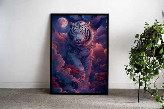 Tiger Japanese Fantasy Art Asian Style Poster | Wall Art for Home & Office | High-Quality Print - High-Quality Visual Display