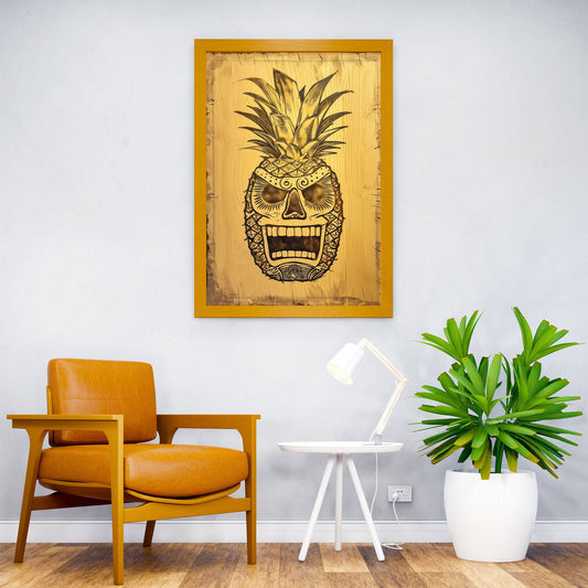 Tiki Pineapple Asian Style Poster | Wall Art for Home & Office | High-Quality Print - High-Quality Visual Display