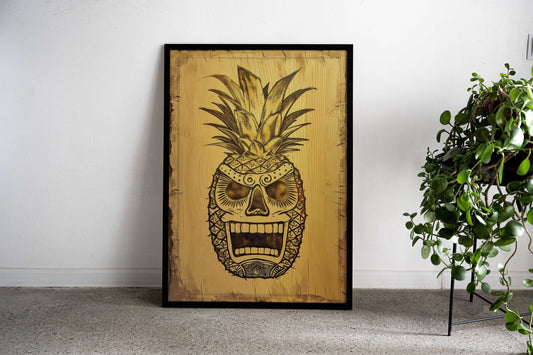 Tiki Pineapple Asian Style Poster | Wall Art for Home & Office | High-Quality Print - High-Quality Visual Display