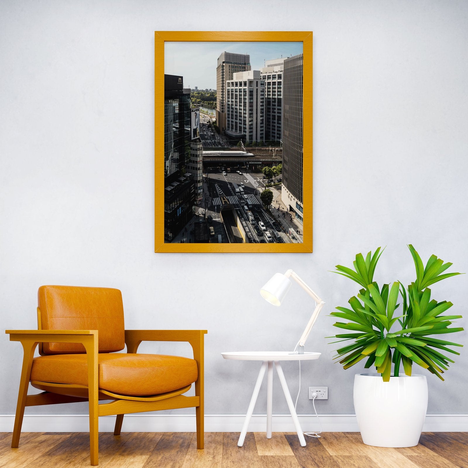 Tokyo Cityscape with Train Asian Style Poster | Wall Art for Home & Office | High-Quality Print - High-Quality Visual Display