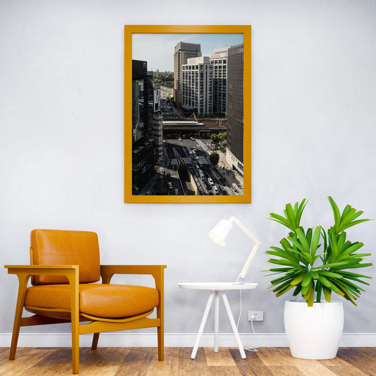 Tokyo Cityscape with Train Asian Style Poster | Wall Art for Home & Office | High-Quality Print - High-Quality Visual Display