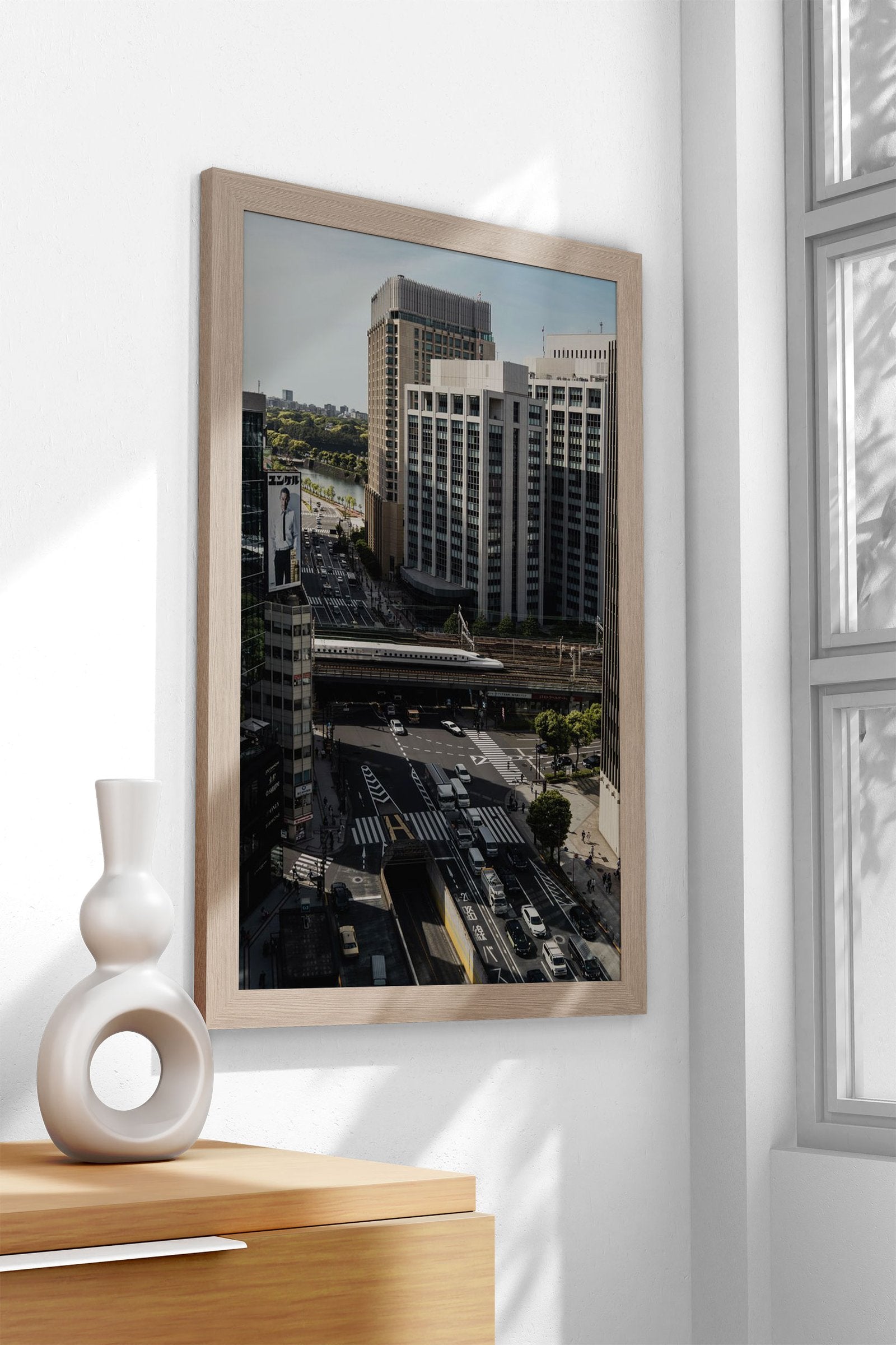 Tokyo Cityscape with Train Asian Style Poster | Wall Art for Home & Office | High-Quality Print - High-Quality Visual Display