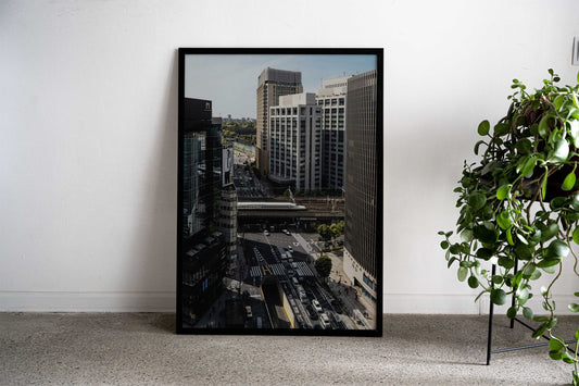 Tokyo Cityscape with Train Asian Style Poster | Wall Art for Home & Office | High-Quality Print - High-Quality Visual Display