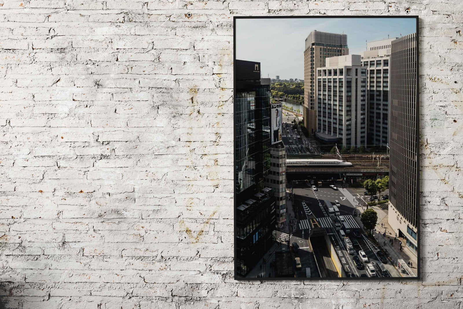 Tokyo Cityscape with Train Asian Style Poster | Wall Art for Home & Office | High-Quality Print - High-Quality Visual Display