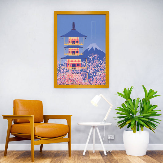 Tokyo Japanese Temple Asian Style Poster | Wall Art for Home & Office | High-Quality Print - High-Quality Visual Display