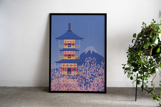 Tokyo Japanese Temple Asian Style Poster | Wall Art for Home & Office | High-Quality Print - High-Quality Visual Display