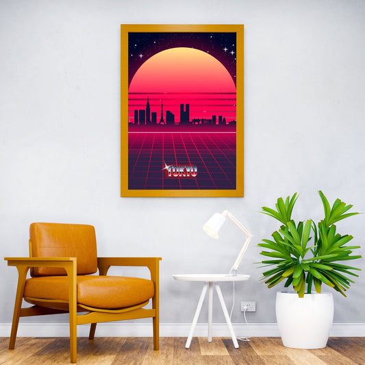 Tokyo Skyline Asian Style Poster | Wall Art for Home & Office | High-Quality Print - High-Quality Visual Display
