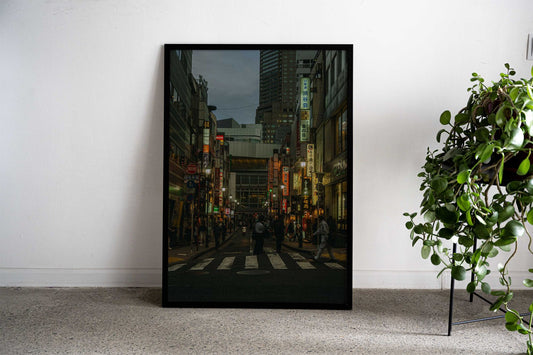 Tokyo Street at Dusk Asian Style Poster | Wall Art for Home & Office | High-Quality Print - High-Quality Visual Display