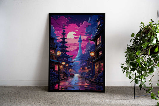 Tokyo Street Asian Style Poster | Wall Art for Home & Office | High-Quality Print - High-Quality Visual Display