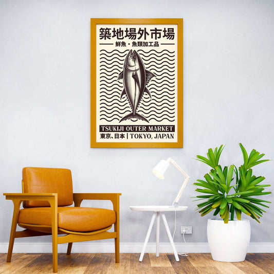Tokyo Tsukiji Fish Market Asian Style Poster | Wall Art for Home & Office | High-Quality Print - High-Quality Visual Display