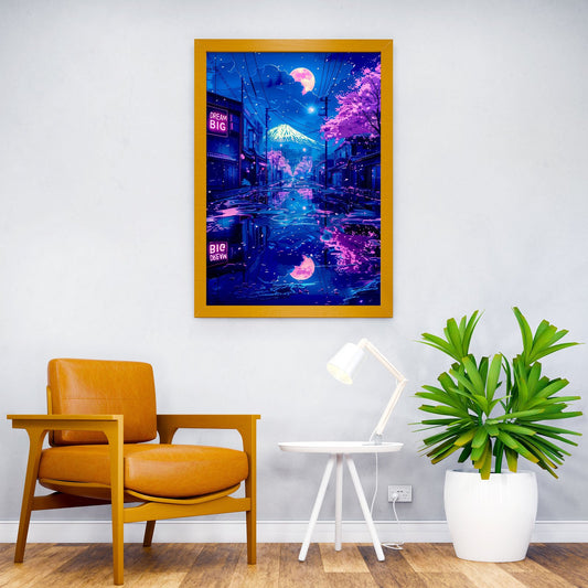 Tokyo anime aesthetic moon Asian Style Poster | Wall Art for Home & Office | High-Quality Print - High-Quality Visual Display