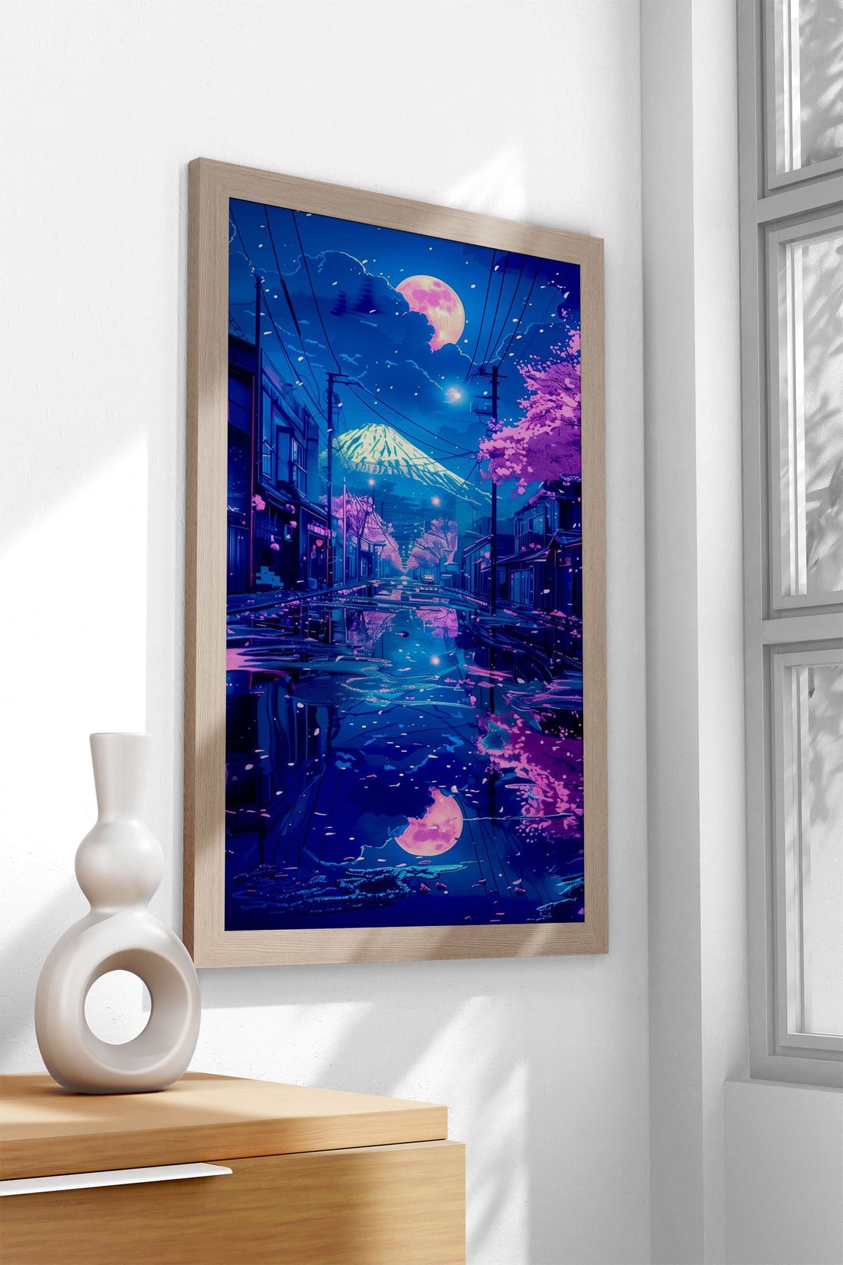 Tokyo anime aesthetic moon Asian Style Poster | Wall Art for Home & Office | High-Quality Print - High-Quality Visual Display