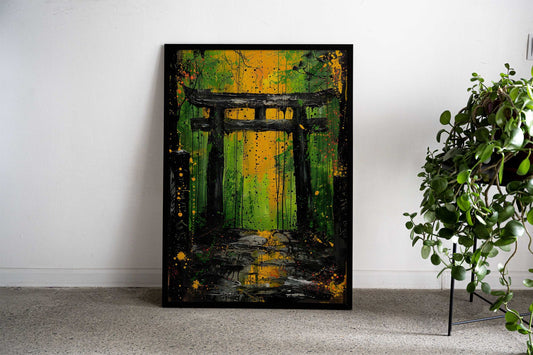 Torii Gate Green Poison Asian Style Poster | Wall Art for Home & Office | High-Quality Print - High-Quality Visual Display
