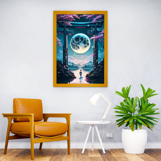 Torii Gate Japan Night Asian Style Poster | Wall Art for Home & Office | High-Quality Print - High-Quality Visual Display