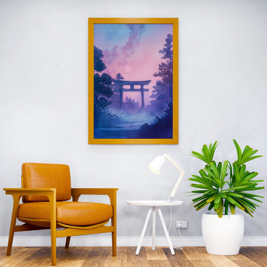 Torii Gate Japan Painting Asian Style Poster | Wall Art for Home & Office | High-Quality Print - High-Quality Visual Display