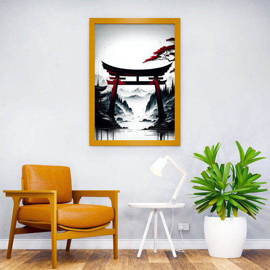 Torii Gate Japanese Art Asian Style Poster | Wall Art for Home & Office | High-Quality Print - High-Quality Visual Display