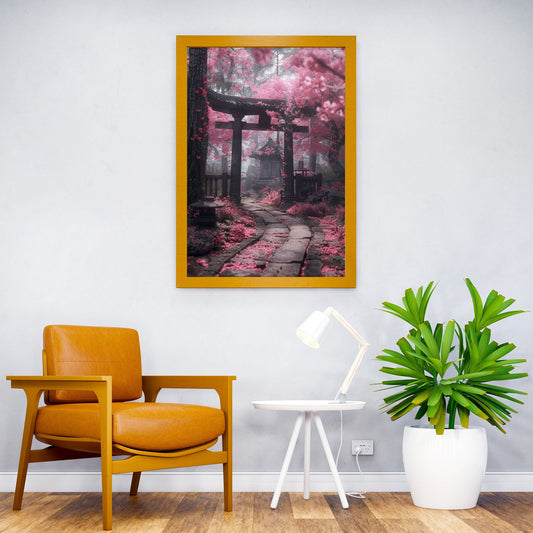 Torii Gate Japanese Sakura Asian Style Poster | Wall Art for Home & Office | High-Quality Print - High-Quality Visual Display