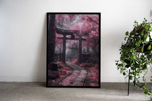 Torii Gate Japanese Sakura Asian Style Poster | Wall Art for Home & Office | High-Quality Print - High-Quality Visual Display