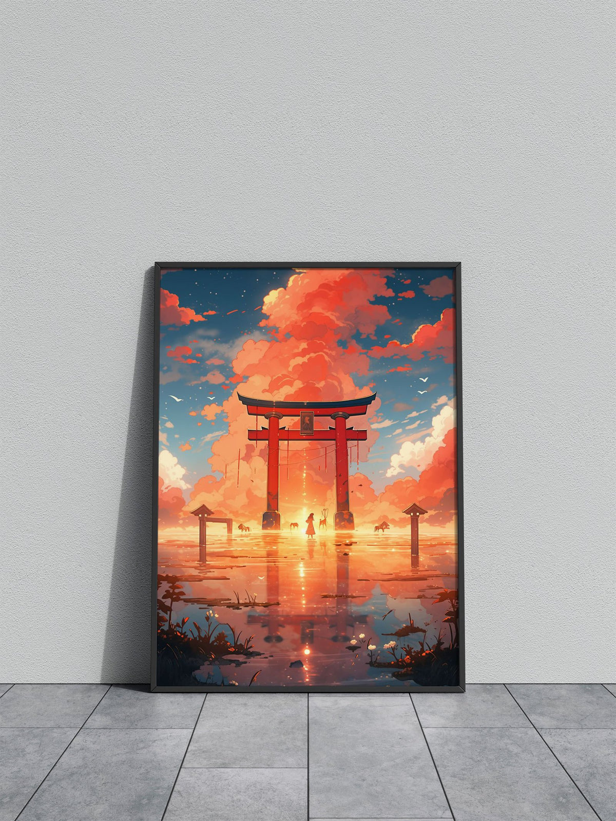 Torii Gate Landscape Anime Asian Style Poster | Wall Art for Home & Office | High-Quality Print - High-Quality Visual Display