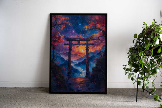 Torii Gate Landscape Asian Style Poster | Wall Art for Home & Office | High-Quality Print - High-Quality Visual Display
