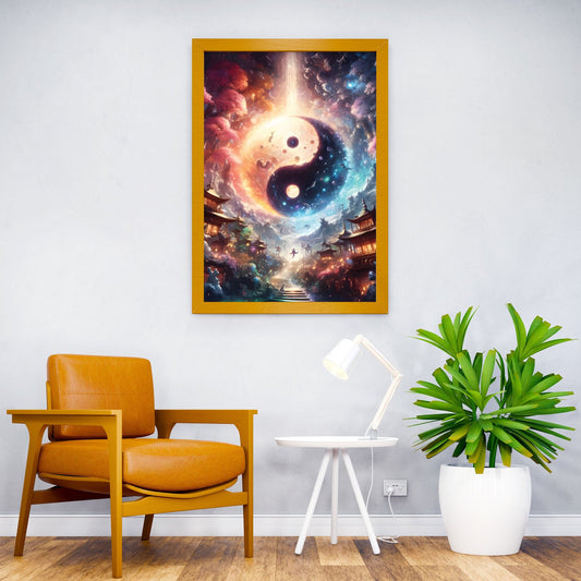 Torii Gate Yin and Yang Asian Style Poster | Wall Art for Home & Office | High-Quality Print - High-Quality Visual Display