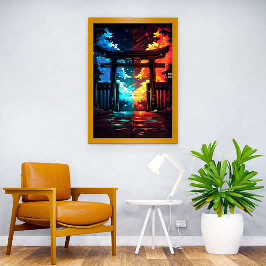 Torii Gate of Balance Asian Style Poster | Wall Art for Home & Office | High-Quality Print - High-Quality Visual Display