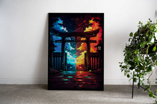 Torii Gate of Balance Asian Style Poster | Wall Art for Home & Office | High-Quality Print - High-Quality Visual Display