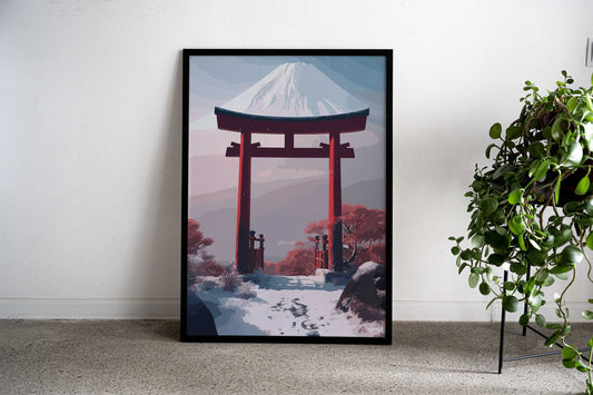 Torii Gate Asian Style Poster | Wall Art for Home & Office | High-Quality Print - High-Quality Visual Display