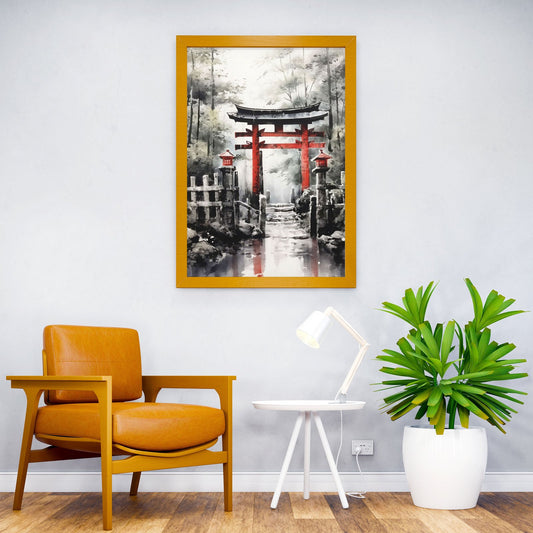 Torii Japanese Painting Asian Style Poster | Wall Art for Home & Office | High-Quality Print - High-Quality Visual Display