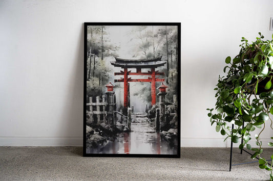 Torii Japanese Painting Asian Style Poster | Wall Art for Home & Office | High-Quality Print - High-Quality Visual Display