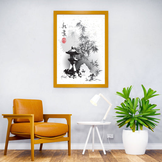 Toro Stone Lantern Grove Asian Style Poster | Wall Art for Home & Office | High-Quality Print - High-Quality Visual Display