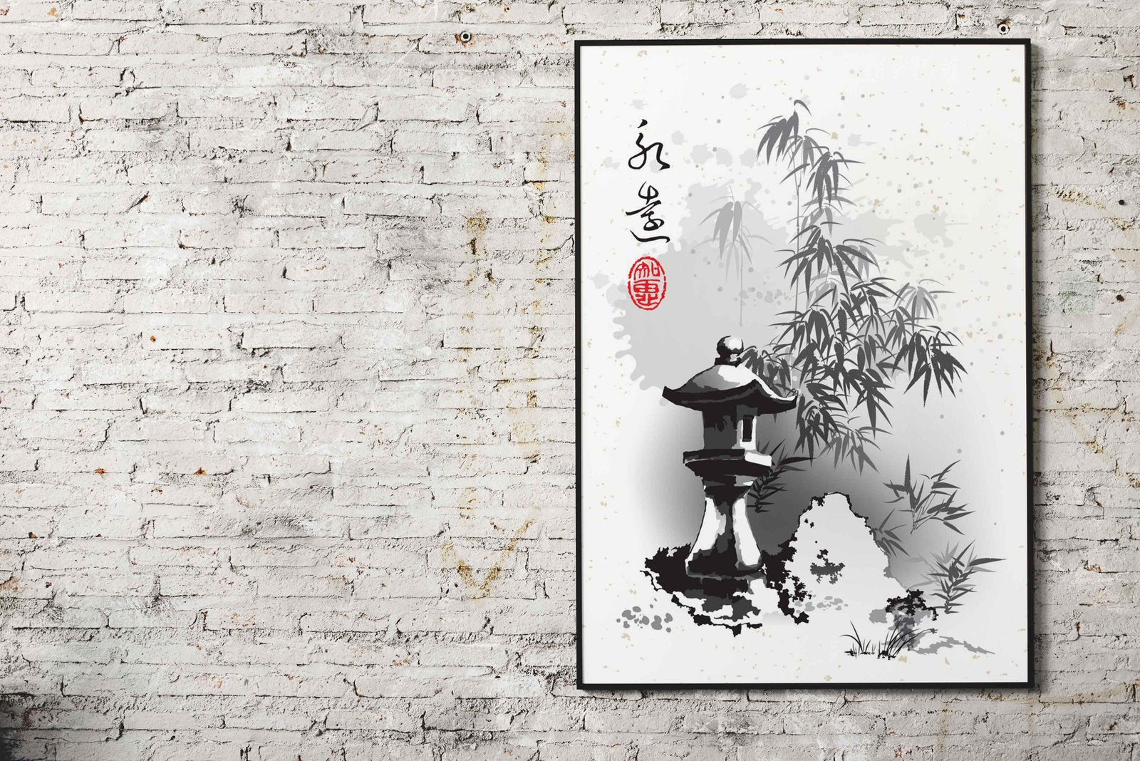 Toro Stone Lantern Grove Asian Style Poster | Wall Art for Home & Office | High-Quality Print - High-Quality Visual Display